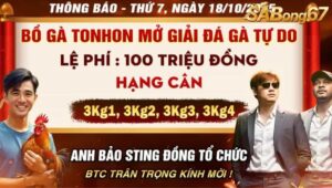 GIẢI ĐÁ GÀ TỰ DO BỒ TONHON NGÀY 18/10/2025